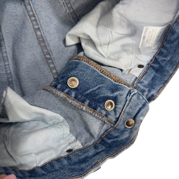 Pistola Women Striped Side Denim Slim Button Fly Jeans SZ 31 Light Wash Mid-Rise - Picture 12 of 16